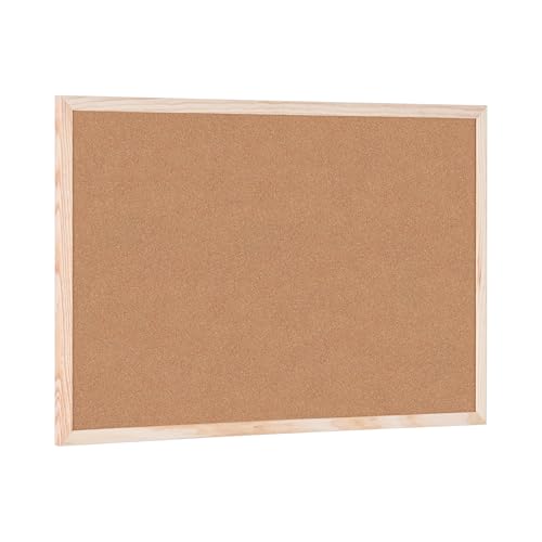 Bi-Office Korktafel / Pinnwand mit Holzrahmen- 5 Größen wählbar - 60 x 40 cm