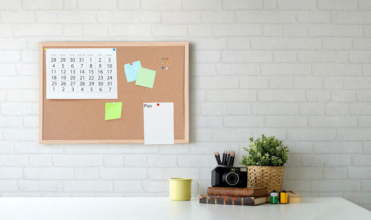Bi-Office Korktafel / Pinnwand mit Holzrahmen- 5 Größen wählbar - 60 x 40 cm