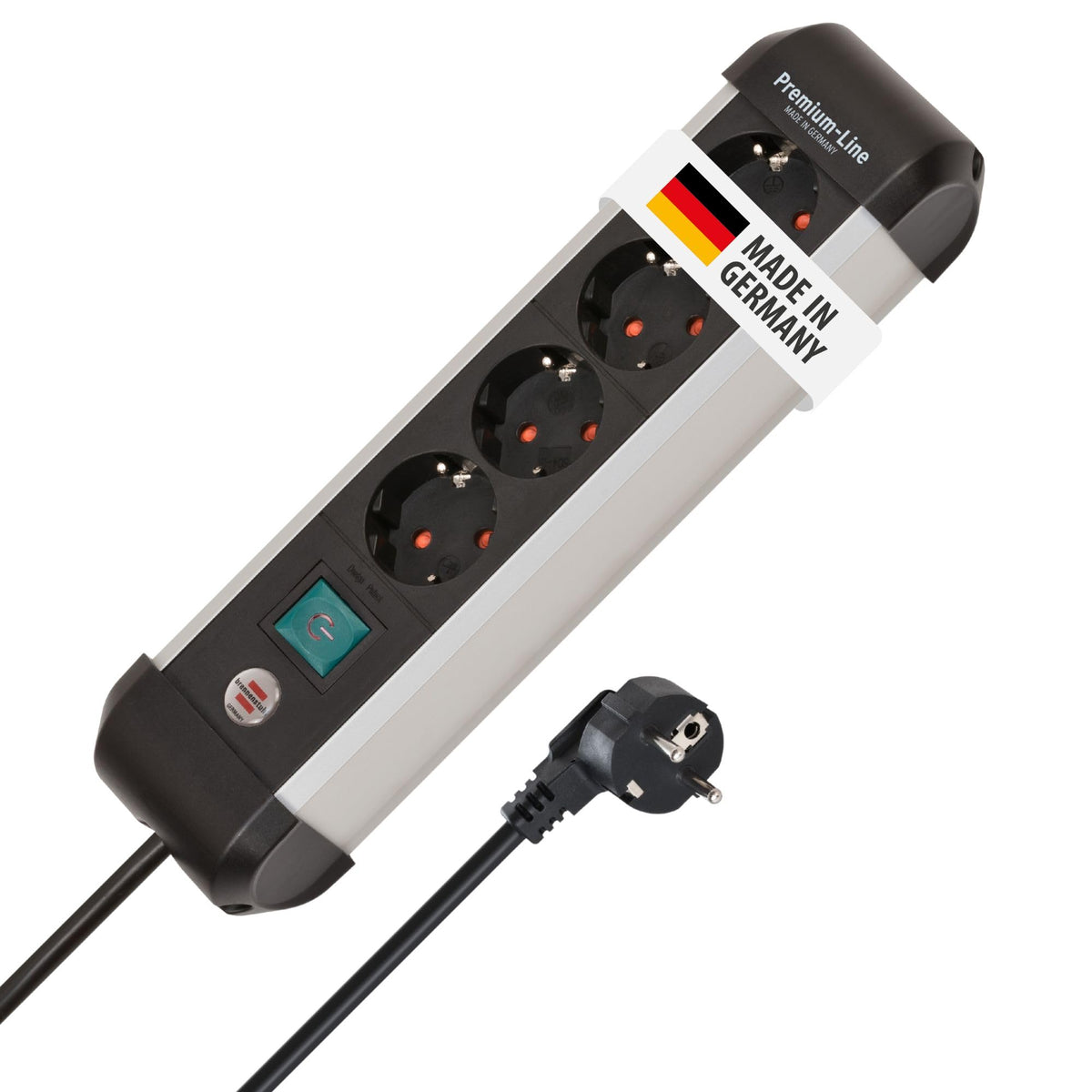 Brennenstuhl Premium-Alu-Line Steckdosenleiste 4-Fach, 1,8m