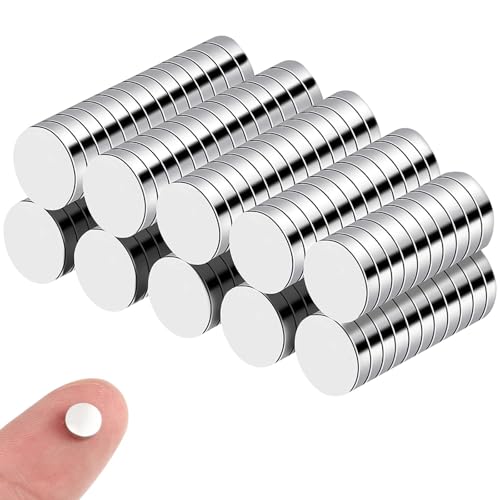 100 Stück Magnete Klein, 6mm Neodym Magnete Stark Magnet Rund