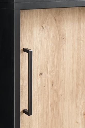 Schildmeyer Aktenschrank Aino 701867, Artisan Eiche Dekor/schwarz matt, 100 x 41 x 83,6 cm