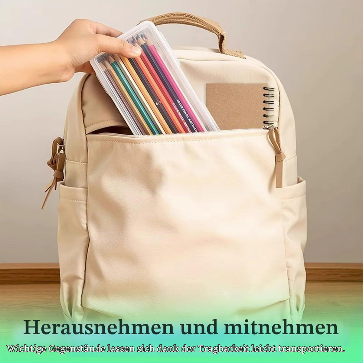 6 Pcs Stiftebox, Stapelbare Durchsichtige Stifte Box, 19x9.5x3cm