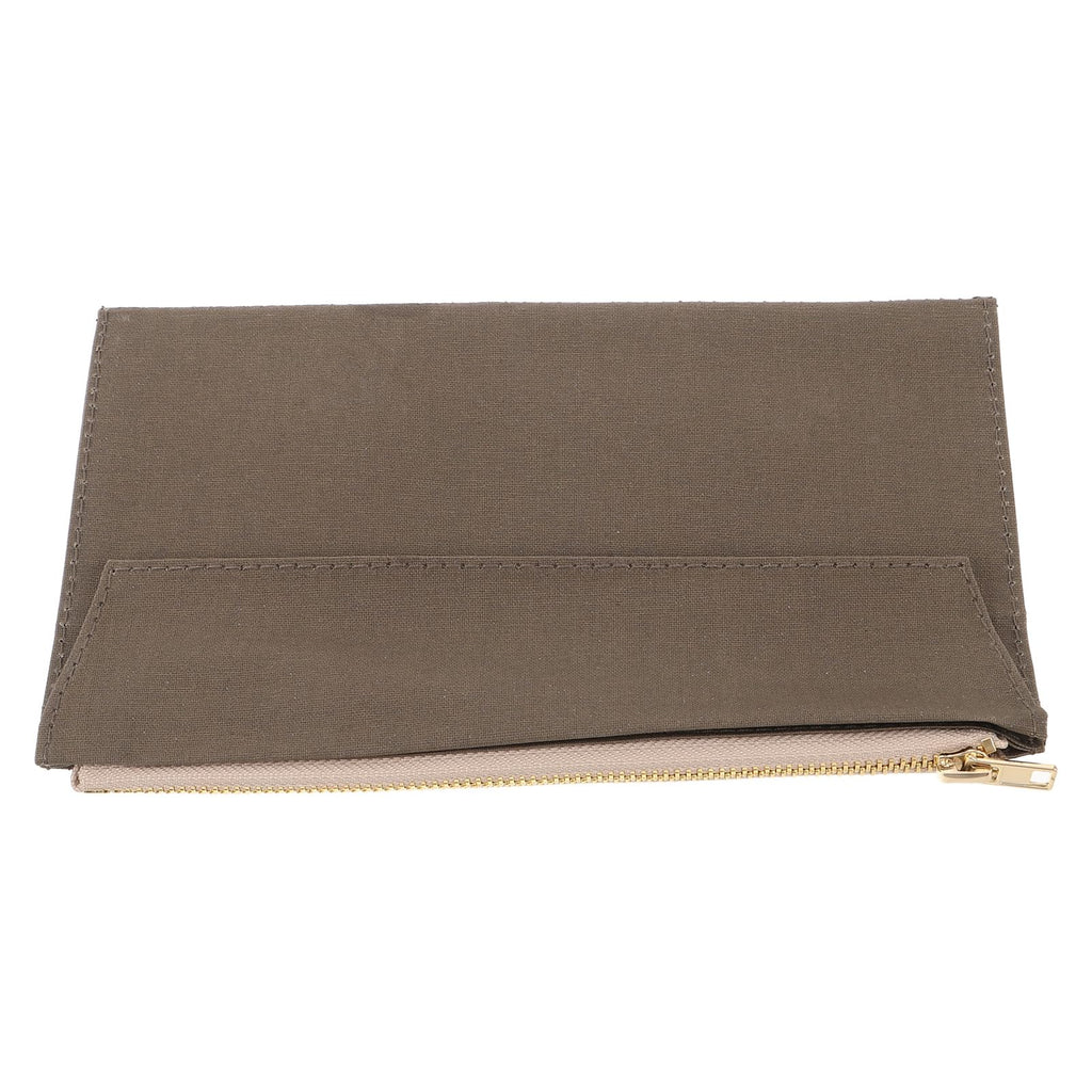 Notizbuchhülle für professionelle, mit Reißverschluss, Canvas, mehrere Fächer, für Schreibwaren und Journaling, leichte Tasche