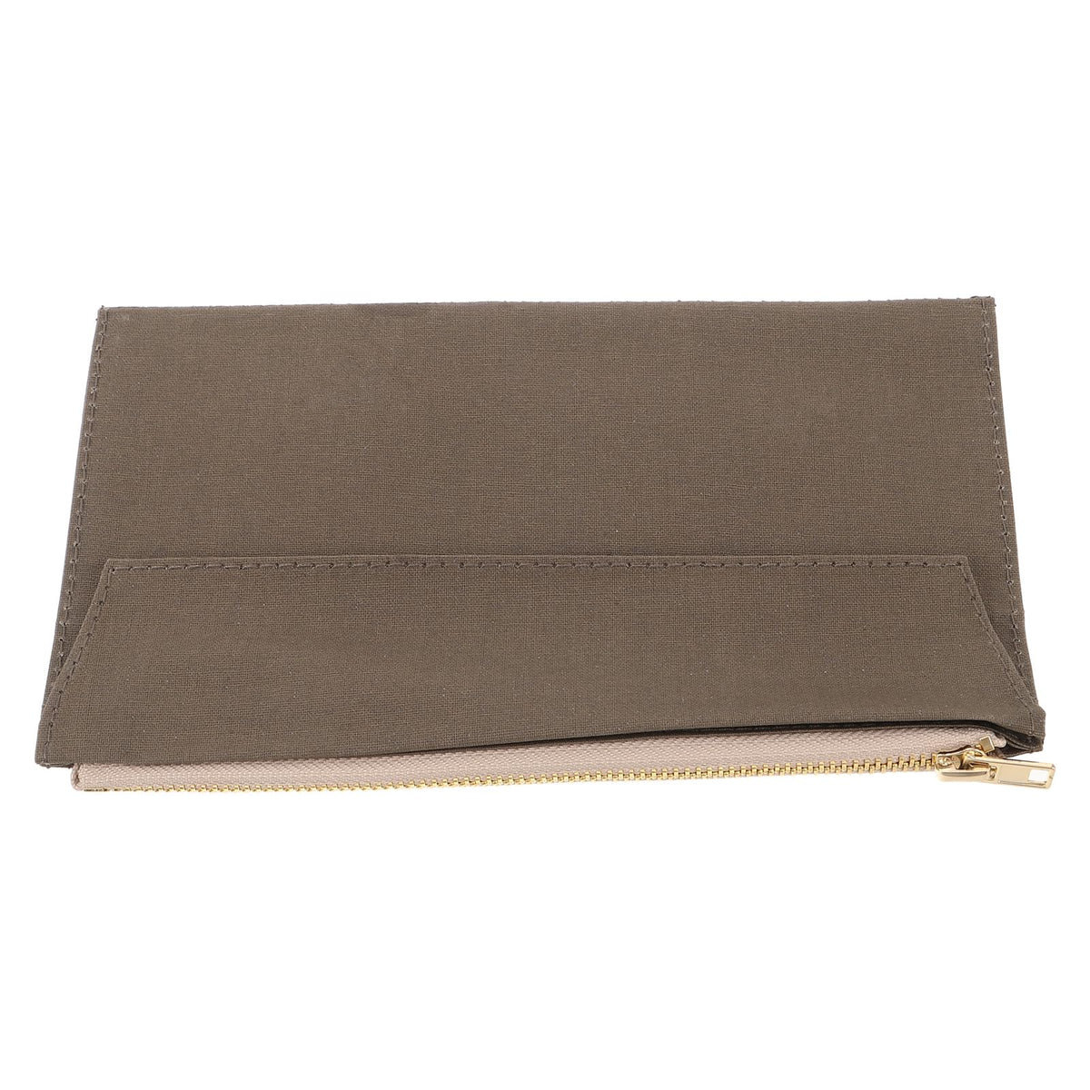Notizbuchhülle für professionelle, mit Reißverschluss, Canvas, mehrere Fächer, für Schreibwaren und Journaling, leichte Tasche