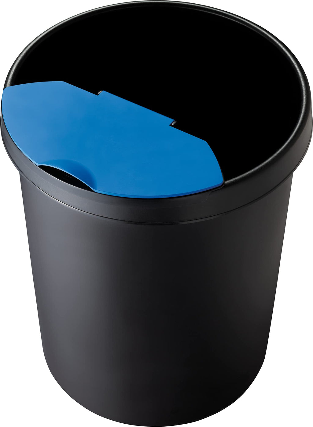 helit H6106195 - Papierkorb „the german“ 30 Liter, schwarz, mit umlaufendem Griffrand, aus Kunststoff, 1 Stück