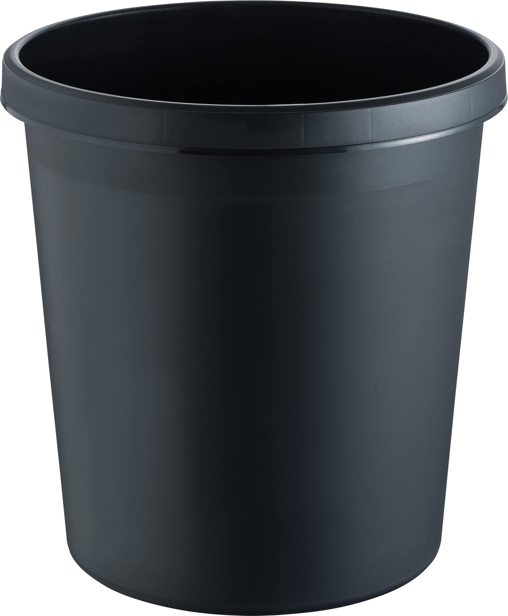 helit H6106195 - Papierkorb „the german“ 30 Liter, schwarz, mit umlaufendem Griffrand, aus Kunststoff, 1 Stück