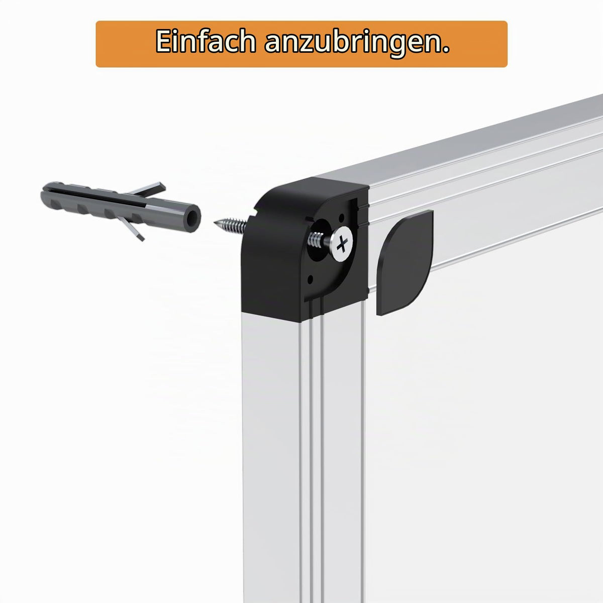 Magnetisches Whiteboard 2er Pack 120x90 cm – mit Aluminiumrahmen und Stiftablage, trocken abwischbar, magnetisch, für Büro, Zuhause und Schule