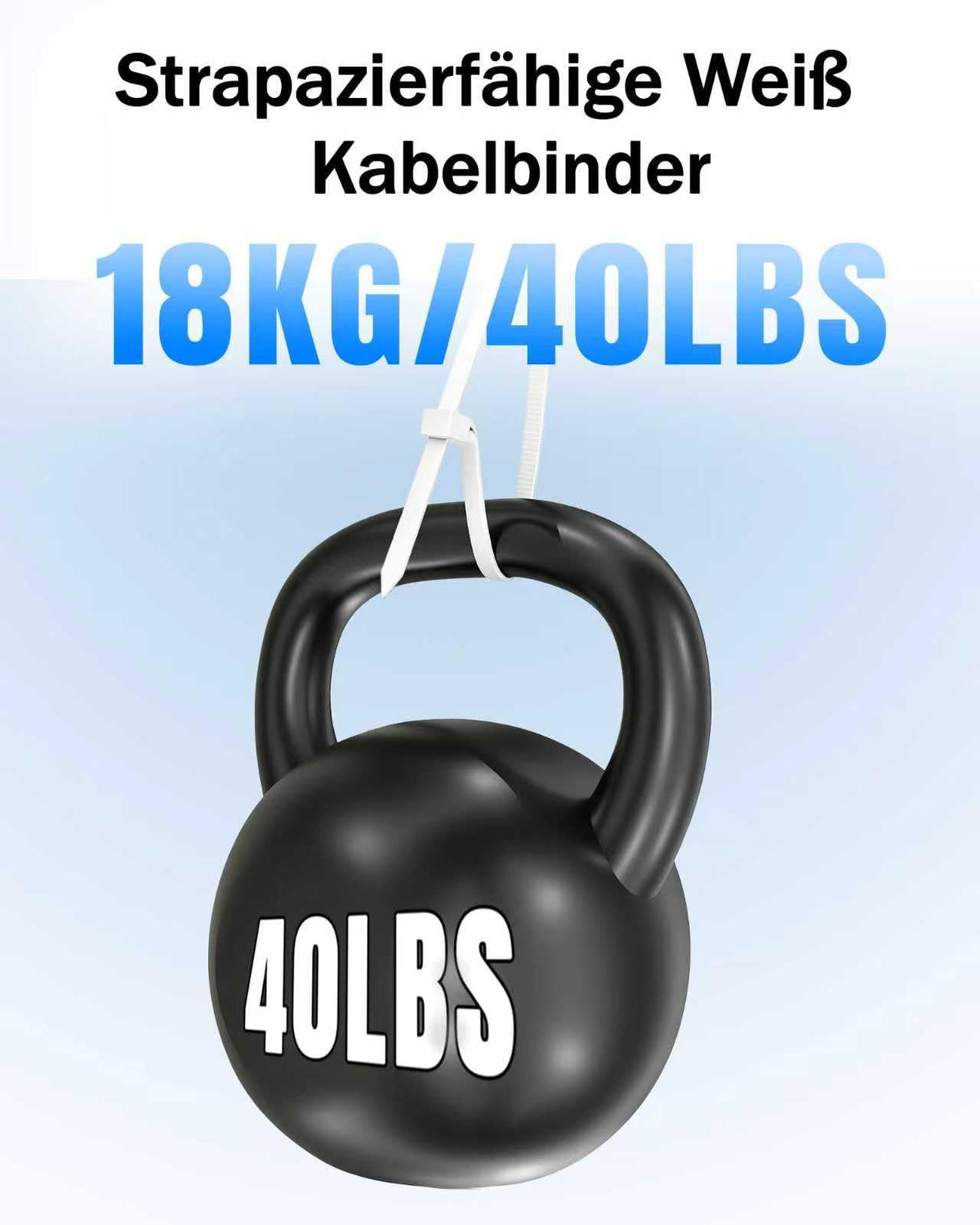 200 Stück Kabelbinder Weiß Set - 100/150/200/300 mm(je 50 Stück)