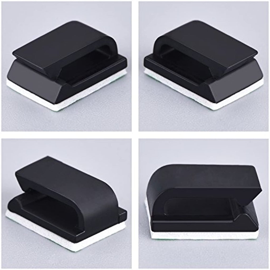 HICARER 100 Kabelclips Selbstklebend Kabelklemmen, 13 x 10 mm, Schwarz