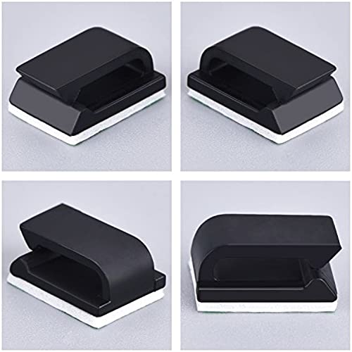 HICARER 100 Kabelclips Selbstklebend Kabelklemmen, 13 x 10 mm, Schwarz