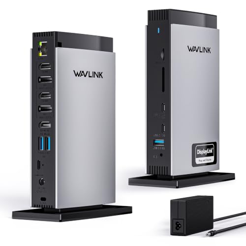 WAVLINK Displaylink Docking Station Dreifach-Display 4K+Dual 2K, 3HDMI, 2DP