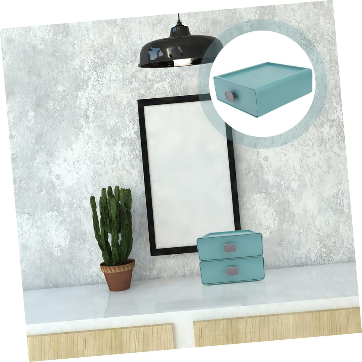minkissy Robuste Pp-kunststoff-organisationsbox Tischaufbewahrungskoffer Einfaches Design Für Den Wohnheimbereich Im Home Office