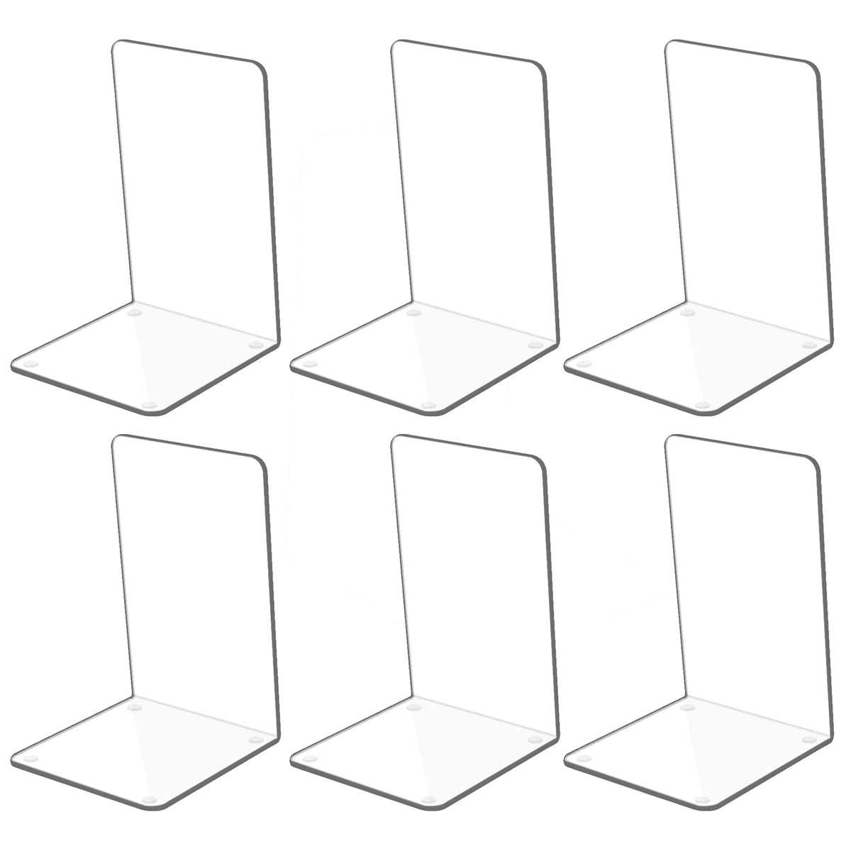 3 Paar groß Buchstütze Buchstützen aus Acryl