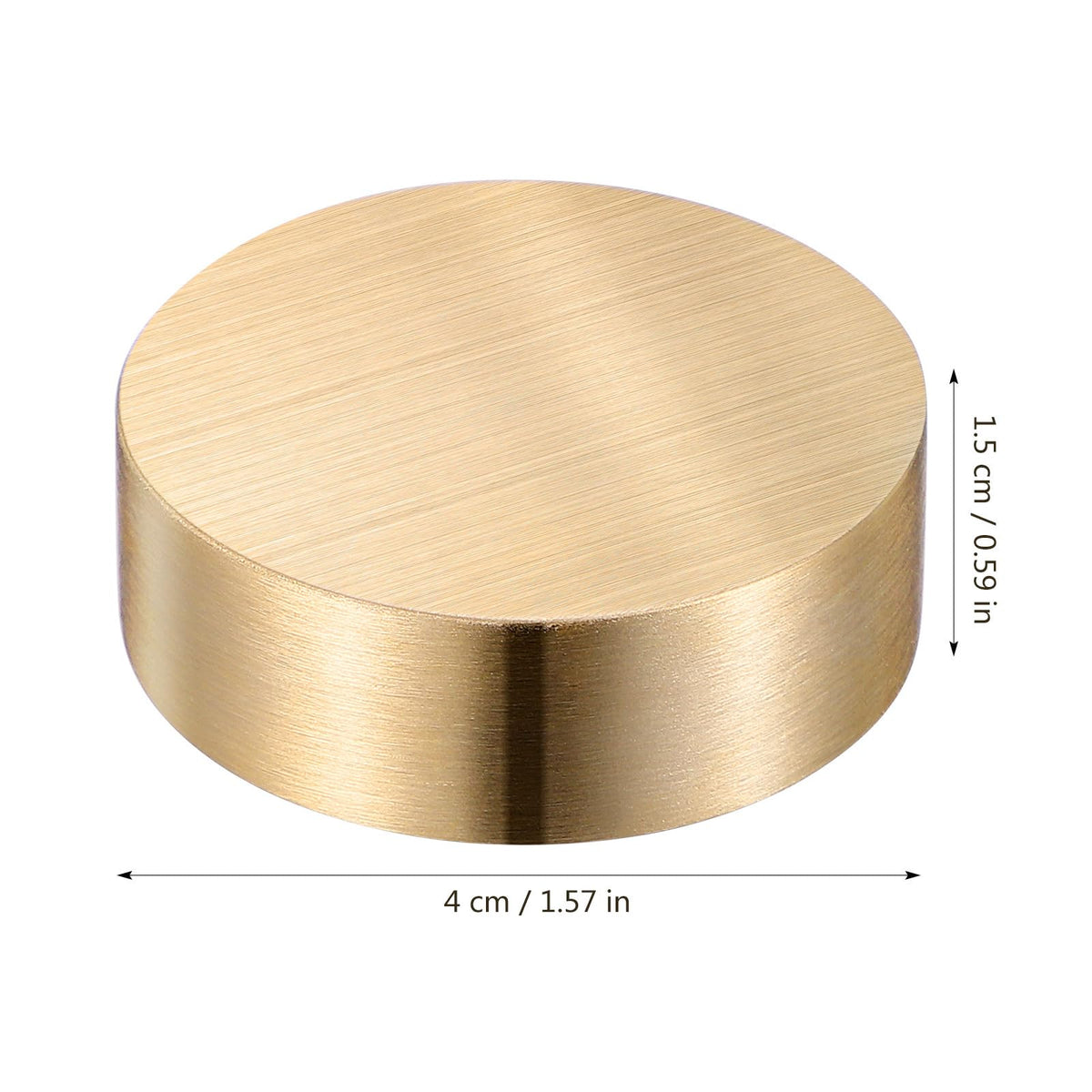 SHINEOFI Messingpapiergewicht Runder Briefbeschwerer Für Schönschrift Üben Kalligraphie Papiergewicht Schreibtischdekoration Für Büro Schreiben Malen Goldfarben 4.00 X 4.00 X 1.50 Cm