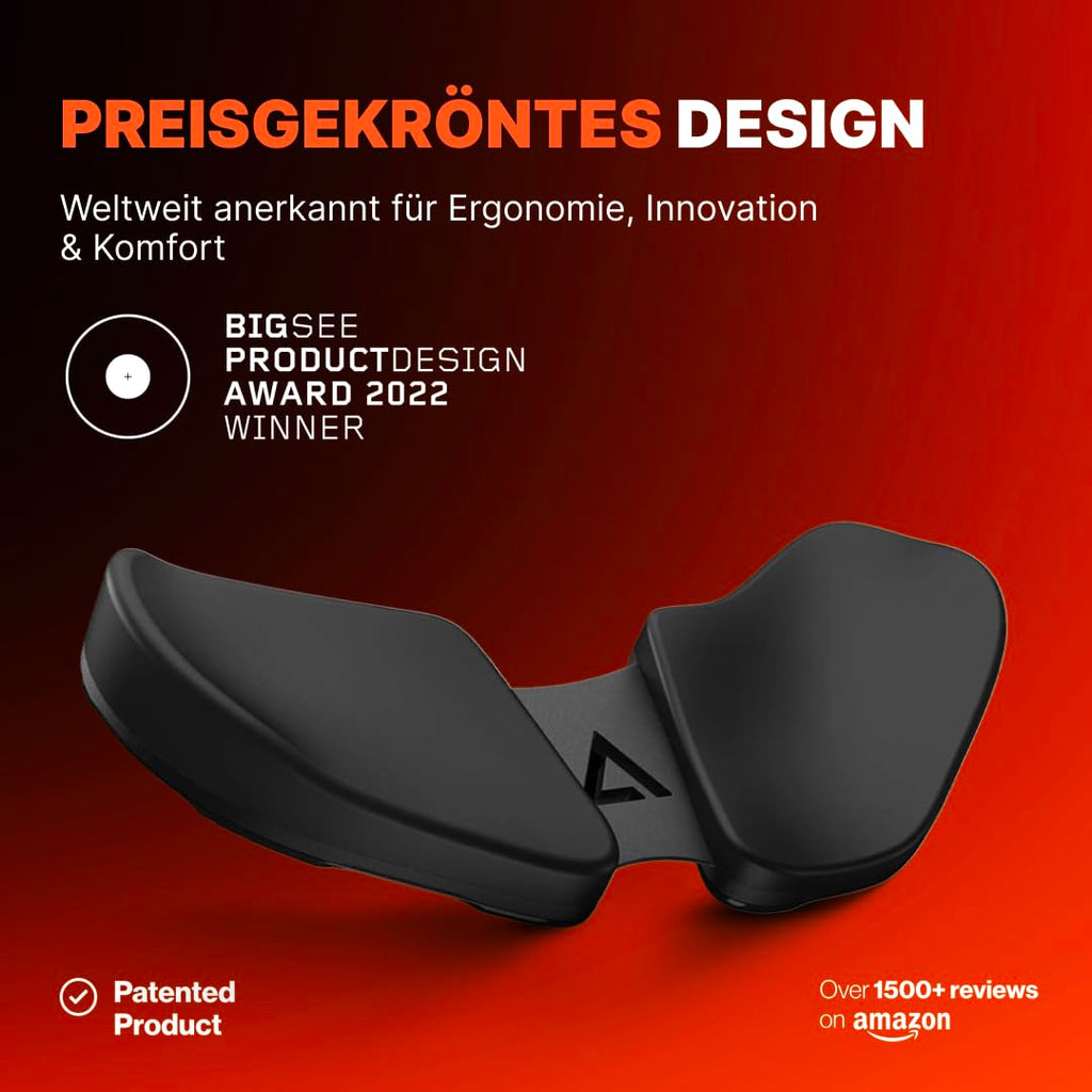 DELTAHUB Carpio 2.0 – Ergonomische Handgelenkauflage, Rechts, L, Schwarz