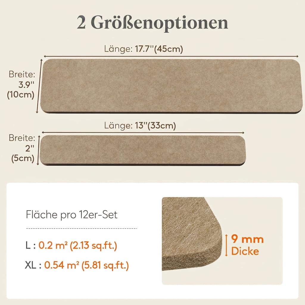 Lifewit Pinnwand mit 60-teiligem Set, 12er-Pack, Alternative zur Korkplatte, Filzstreifen-Pinnwand, 33 x 5 cm, vollselbstklebende Wandtafel zur Dekoration, für Büro, Wohnheim, Zuhause, Leinen