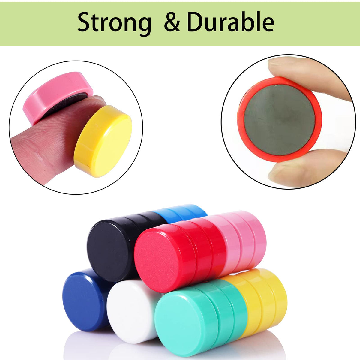 30 Stück Kühlschrankmagnete bunt,Starke Mini Magnete für Magnettafel