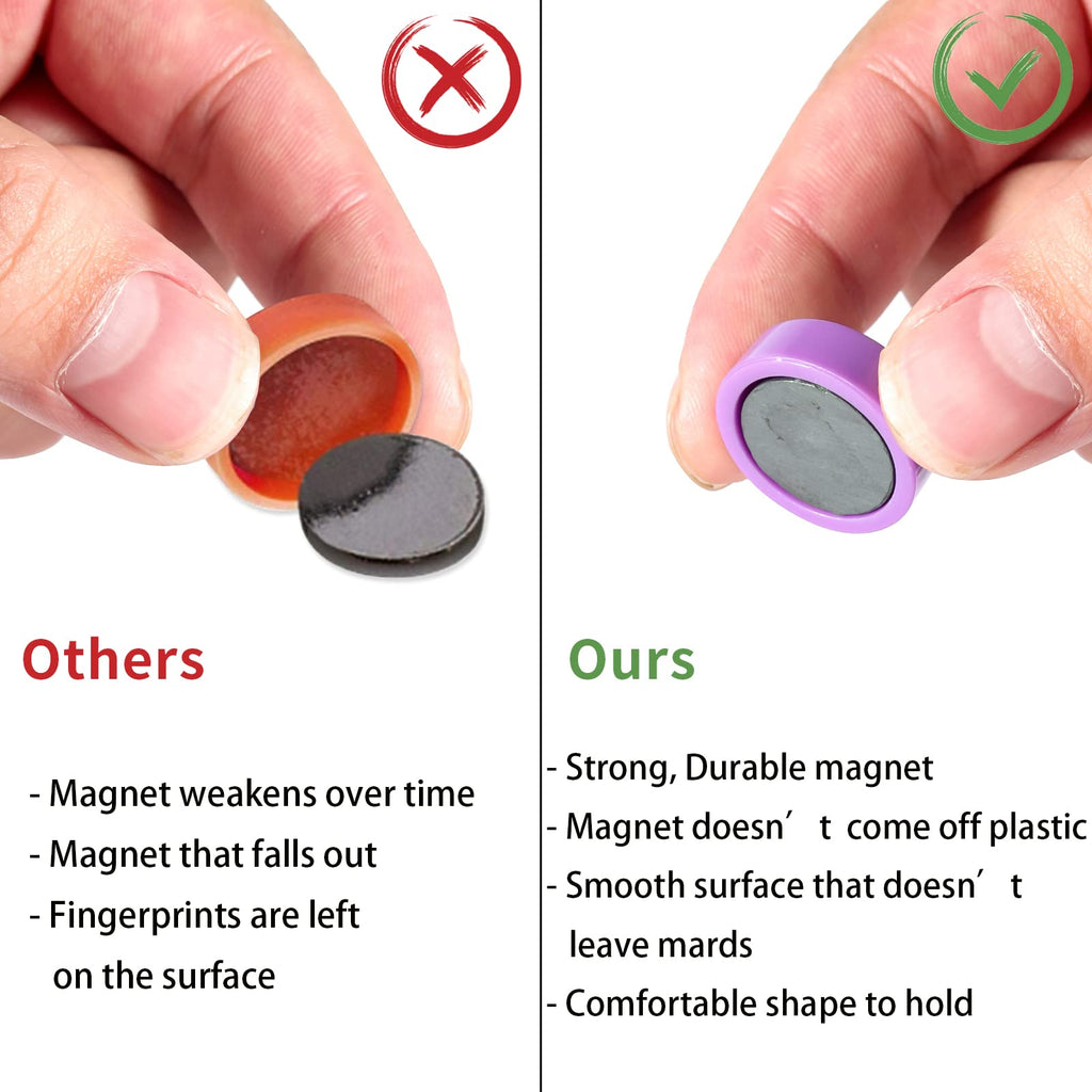 30 Stück Kühlschrankmagnete bunt,Starke Mini Magnete für Magnettafel
