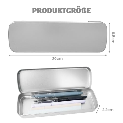 3 Stück Stiftebox Blechdose Stifte Box Metallbox mit Deckel