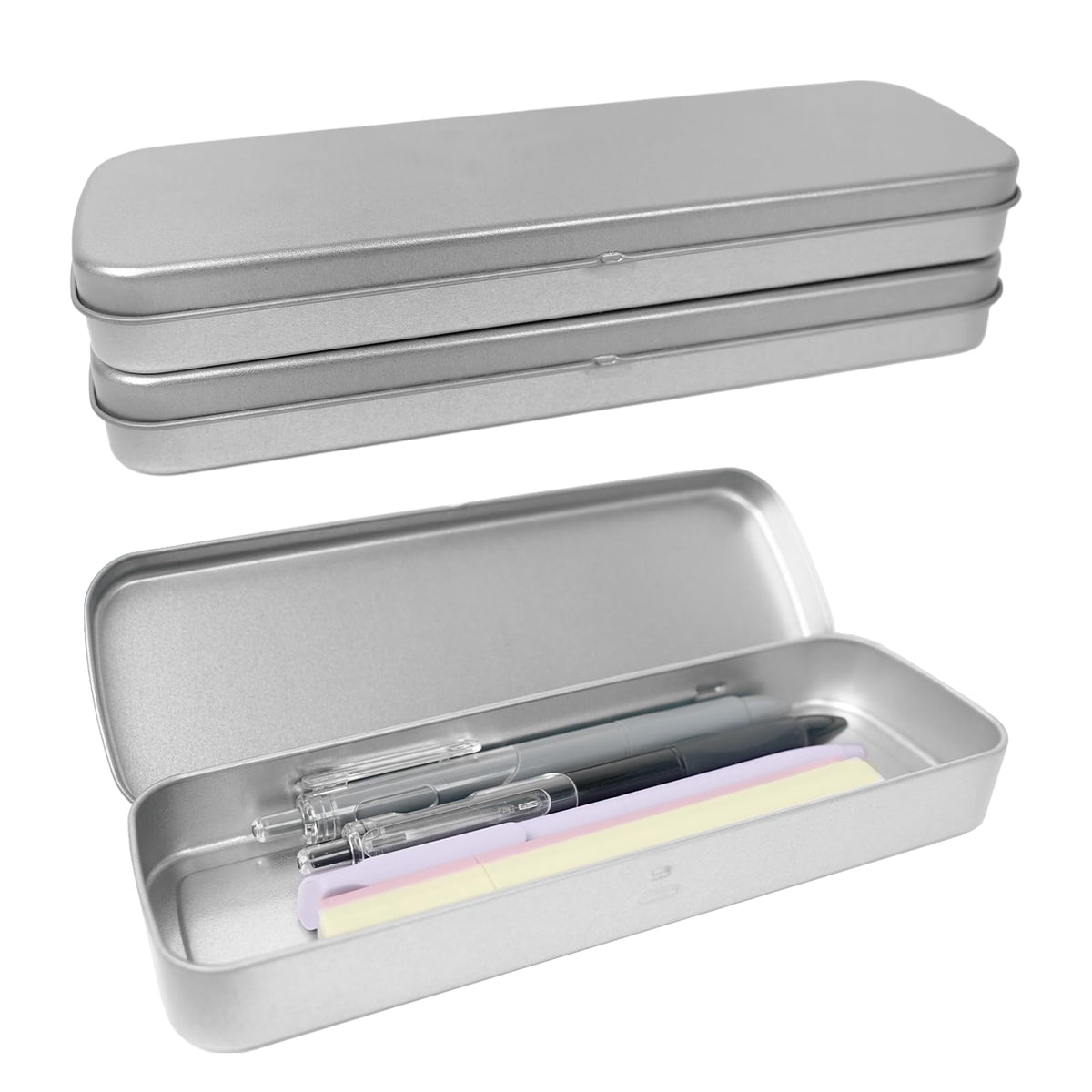 3 Stück Stiftebox Blechdose Stifte Box Metallbox mit Deckel
