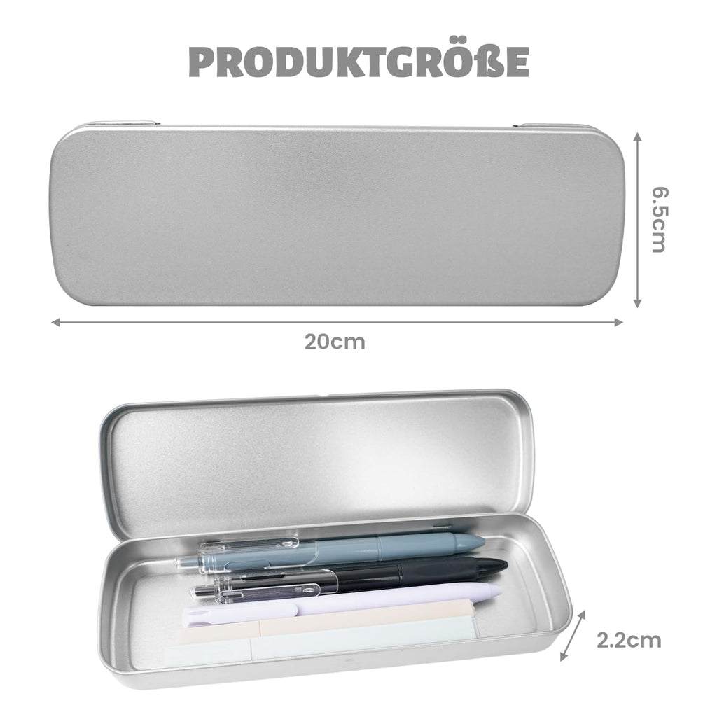 3 Stück Stiftebox Blechdose Stifte Box Metallbox mit Deckel