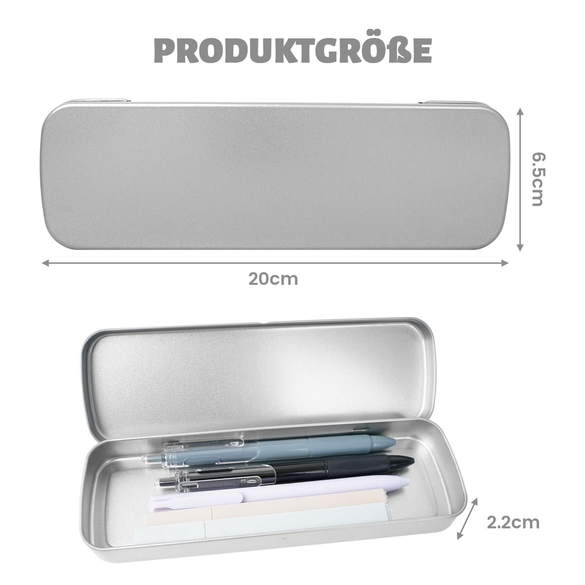 3 Stück Stiftebox Blechdose Stifte Box Metallbox mit Deckel