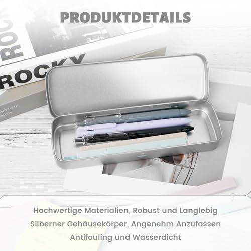 3 Stück Stiftebox Blechdose Stifte Box Metallbox mit Deckel
