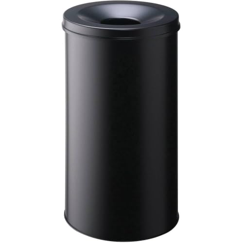Durable Papierkorb Safe rund, selbstlöschender Mülleimer, 60l, schwarz