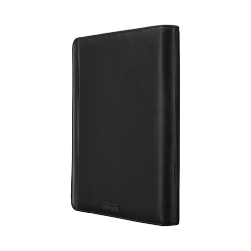 WENGER Venture Schreibmappe mit Tragegriff, Padfolio mit Business-Organizer, 10 Zoll Tabletfach, Polyester/Vinyl, A4-Notizbuch, Damen Herren, Schwarz, 611710