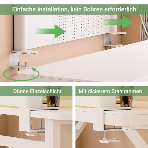 Bücherregal Klein Klemmbare Schreibtisch Aufsatzregal (100x95cm)