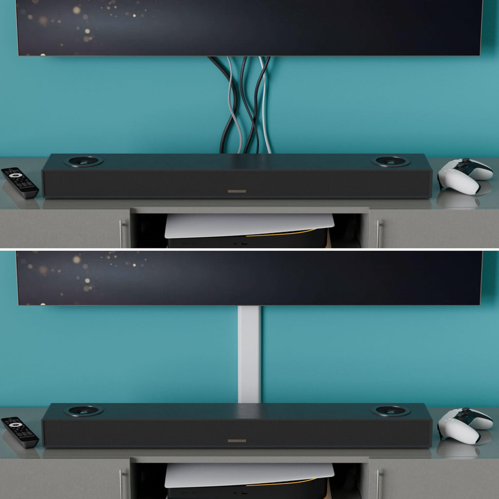 D-Line TV Kabelabdeckung, Kabel an der Wand verstecken, Selbstklebender Kabelverstecker, nahtloses, flaches Design – 60mm (B) x 15mm (H) x 40cm Länge – Weiß