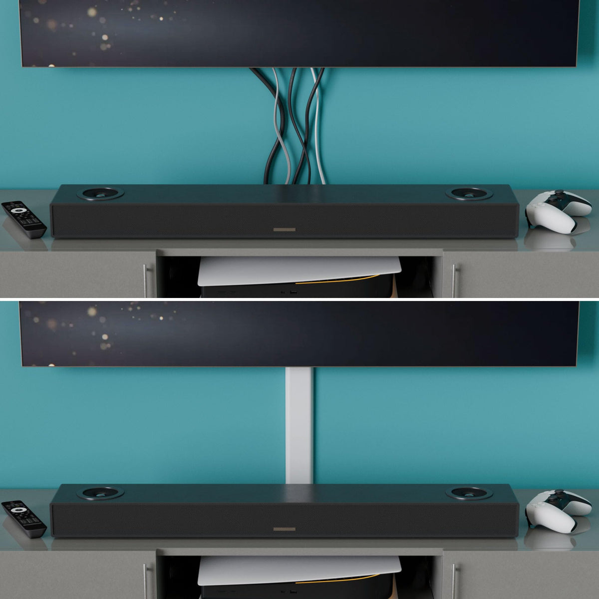D-Line TV Kabelabdeckung, Kabel an der Wand verstecken, Selbstklebender Kabelverstecker, nahtloses, flaches Design – 60mm (B) x 15mm (H) x 40cm Länge – Weiß