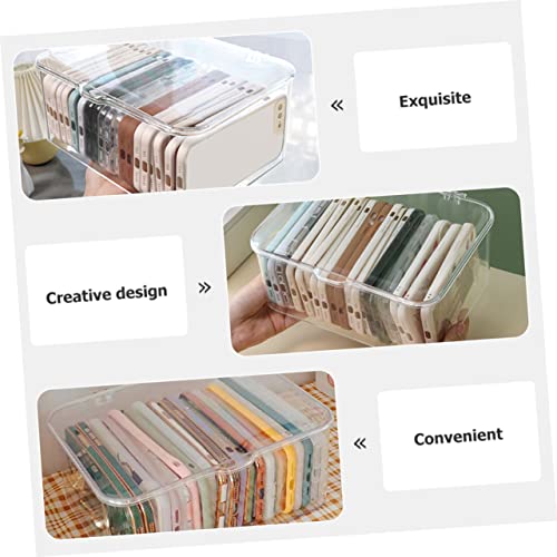 Transparente aus Ps mit Deckel Stapelbar Aufbewahrungsbox Multifunktionale Organisationsbox zur Ordentlichen Aufbewahrung für Schreibtisch und Schule von Haarschmuck und Zubehör