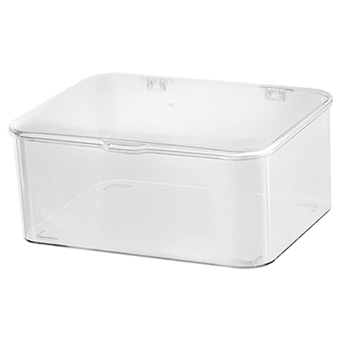 Transparente aus Ps mit Deckel Stapelbar Aufbewahrungsbox Multifunktionale Organisationsbox zur Ordentlichen Aufbewahrung für Schreibtisch und Schule von Haarschmuck und Zubehör