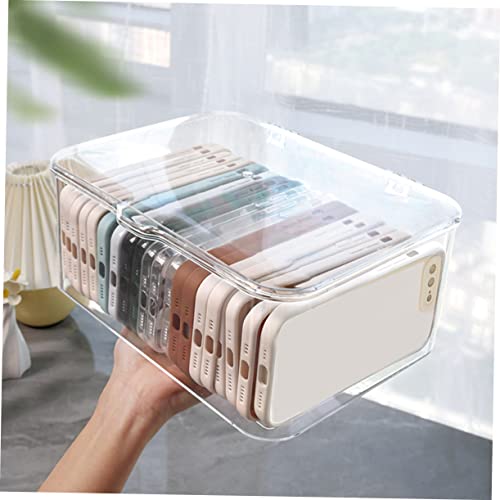 Transparente aus Ps mit Deckel Stapelbar Aufbewahrungsbox Multifunktionale Organisationsbox zur Ordentlichen Aufbewahrung für Schreibtisch und Schule von Haarschmuck und Zubehör