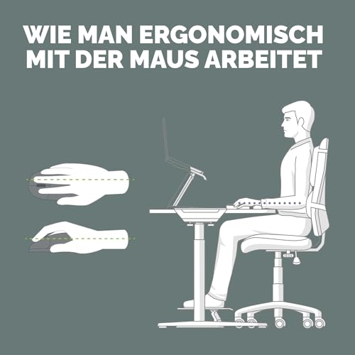 Fellowes Everyday Mousepad mit Handgelenkstütze - Ergonomisches Mauspad für Computer-Laptop, Ergonomische Handgelenkstütze - Schwarz
