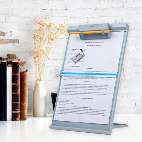 Leserahmen, A4-Lesehalter, Schreibtisch-Dokumentenhalter mit verstellbarem Clip, Dokumentenständer für Büro/Schule/Zuhause