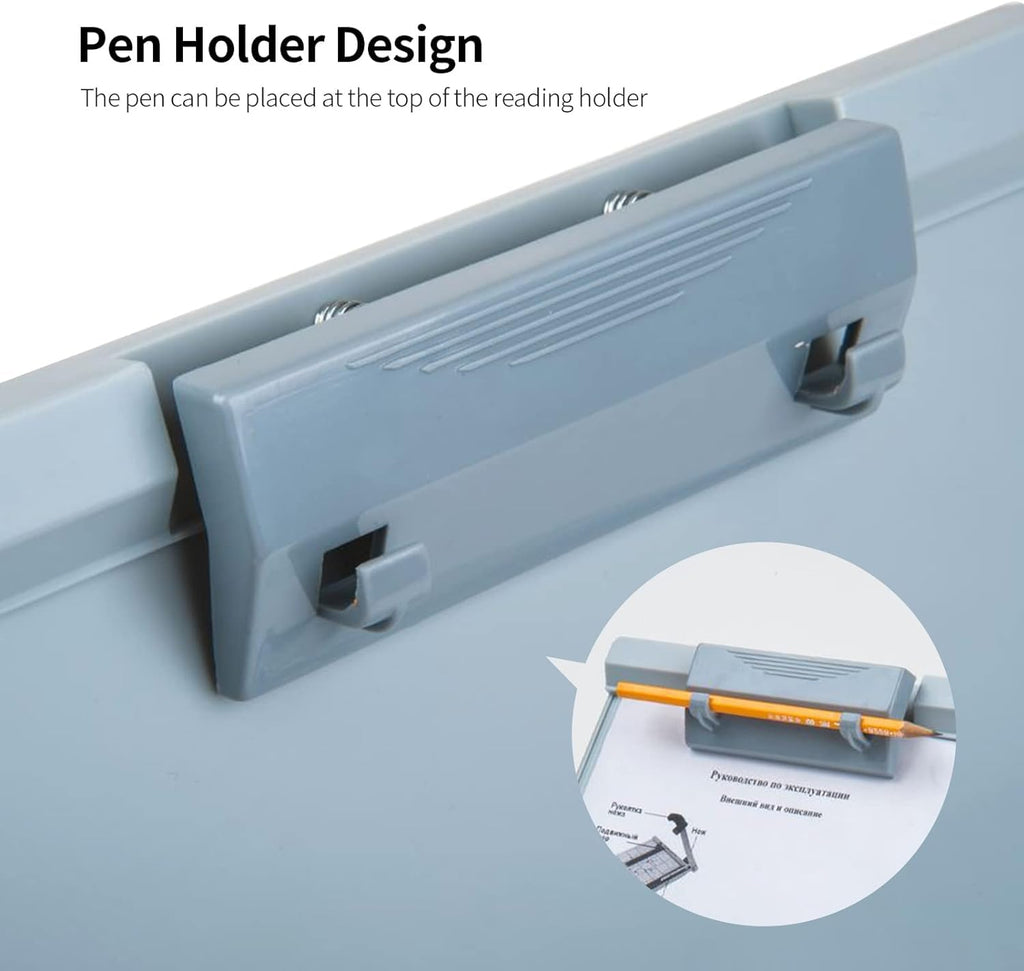 Leserahmen, A4-Lesehalter, Schreibtisch-Dokumentenhalter mit verstellbarem Clip, Dokumentenständer für Büro/Schule/Zuhause