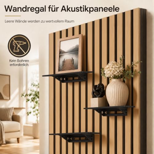 2 Stück Regal für Akustikpaneele Ohne Bohren