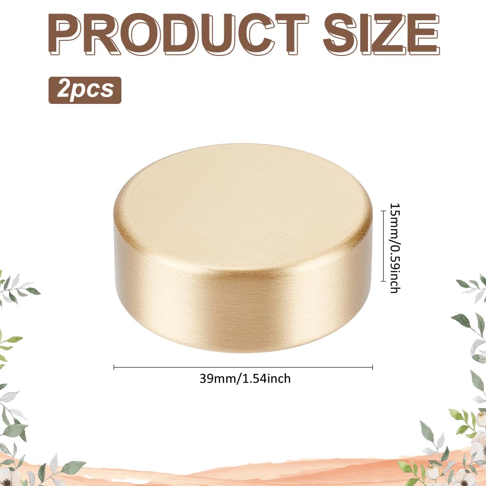 PH PandaHall Runder Block Briefbeschwerer Chinesische Kalligraphie Briefbeschwerer 4cm Metall GoldBriefbeschwerer Sumi Zeichnung Kalligraphie Praxis Tool für Home Office Malerei Frühlingsfest
