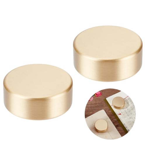 PH PandaHall Runder Block Briefbeschwerer Chinesische Kalligraphie Briefbeschwerer 4cm Metall GoldBriefbeschwerer Sumi Zeichnung Kalligraphie Praxis Tool für Home Office Malerei Frühlingsfest