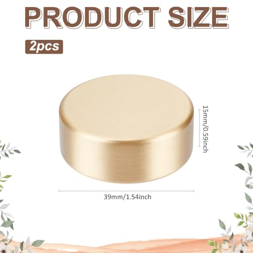 PH PandaHall Runder Block Briefbeschwerer Chinesische Kalligraphie Briefbeschwerer 4cm Metall GoldBriefbeschwerer Sumi Zeichnung Kalligraphie Praxis Tool für Home Office Malerei Frühlingsfest