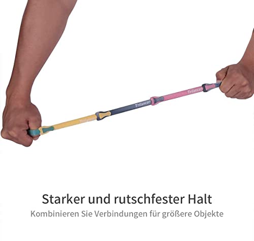 Trilancer Wiederverwendbare Kabelbinder mit Klett, 20cm 50 Stück (Bunt)