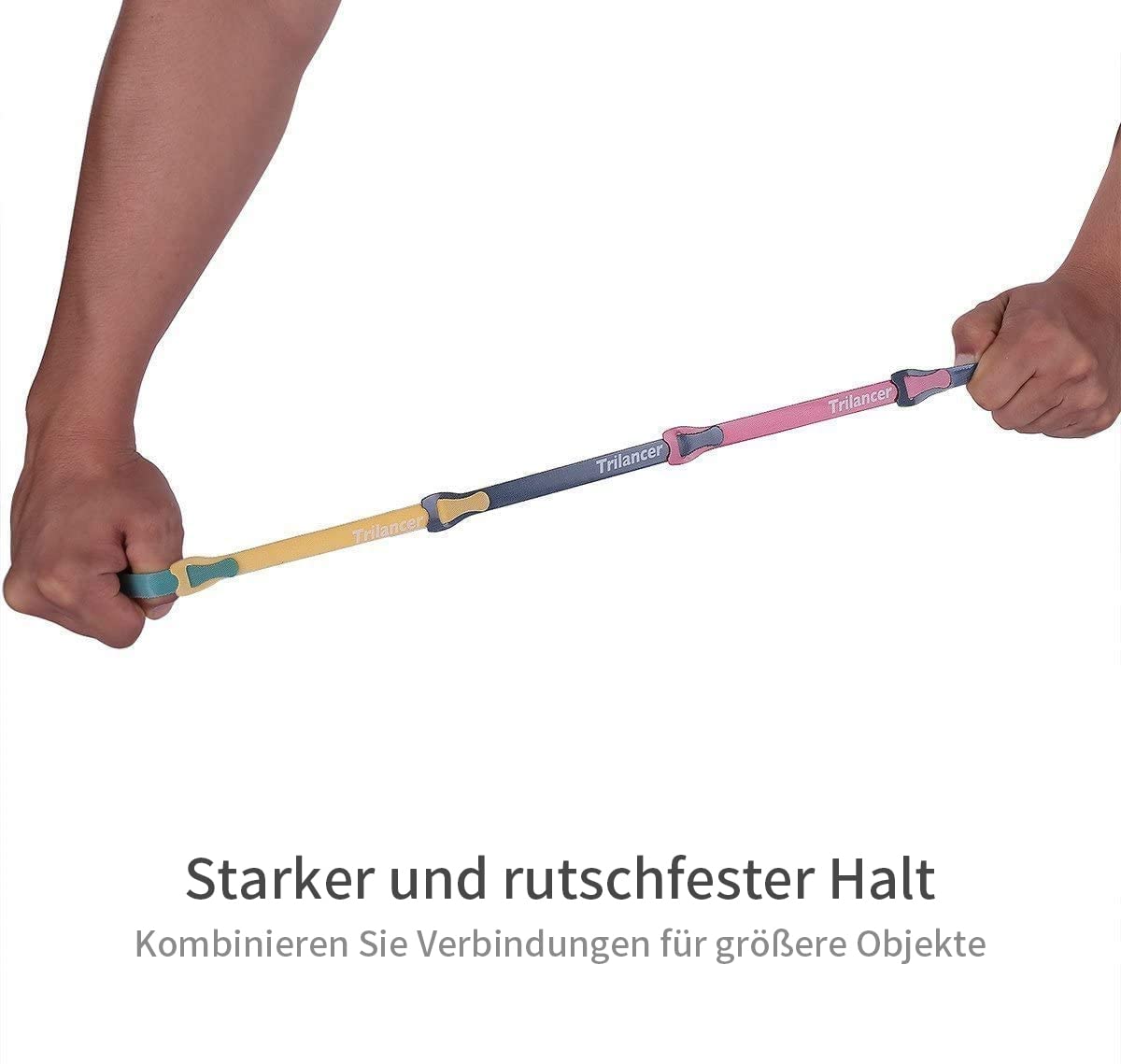 Trilancer Wiederverwendbare Kabelbinder mit Klett, 20cm 50 Stück (Bunt)