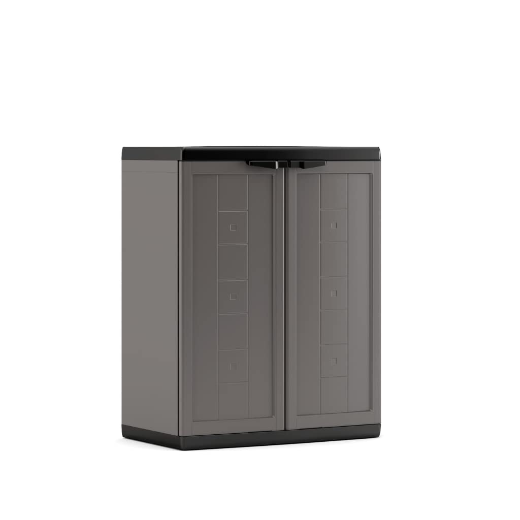 Kis Kunststoffschrank "Jolly" niedrig, 1 Stück, dunkelgrau/schwarz, 9733000 0444 01
