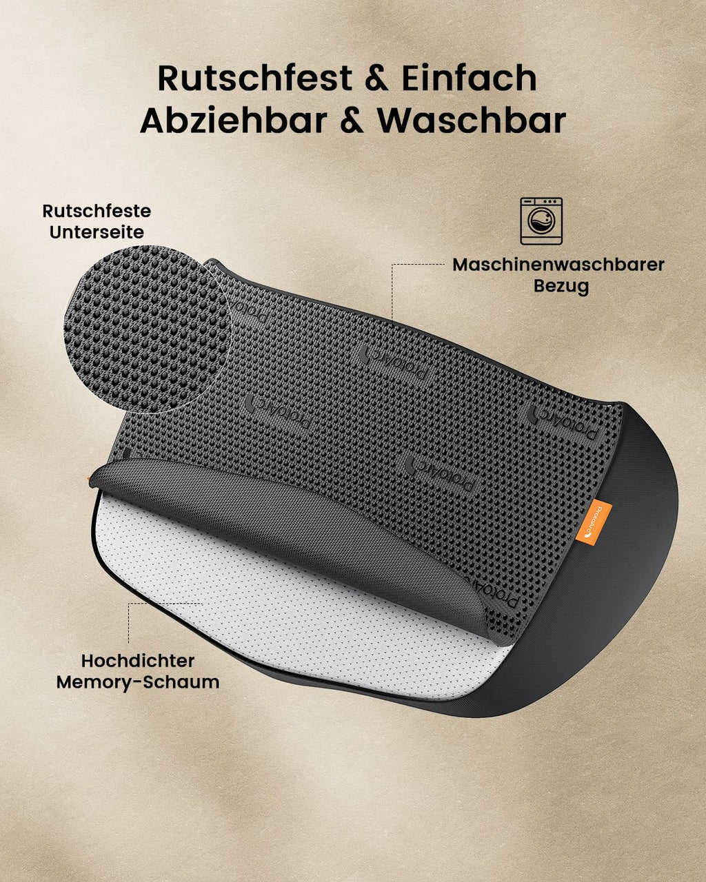 ProtoArc Fussstütze Unterm Schreibtisch Ergonomische mit Massagenoppen