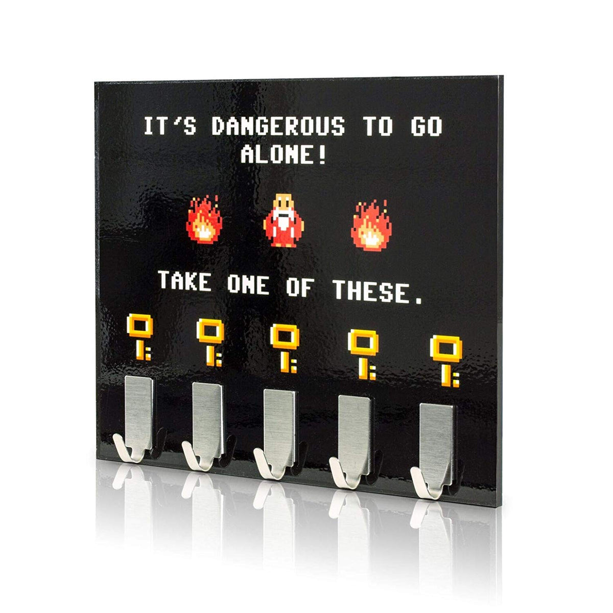 getDigital Dangerous to Go Alone Schlüsselbrett | Schlüsselleiste mit 5 Schlüssel-Haken | exklusiver Fanartikel zum Berühmten Spiele-Klassiker
