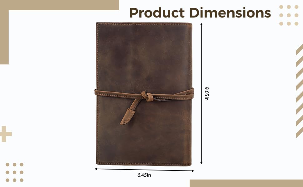 Notizbuchhülle aus Echtleder, A5 Leder Journal Cover für Damen und Herren, Retro Nachfüllhülle mit mehreren Taschen und Organizer, für Business, Büro und Reise, Kaffeebraun