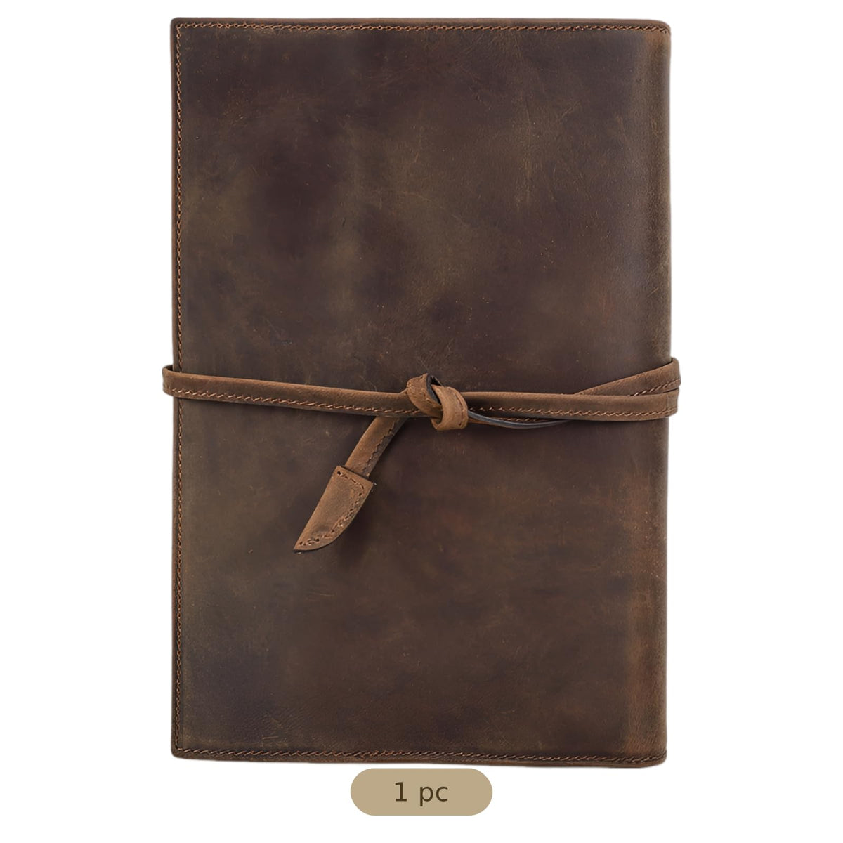 Notizbuchhülle aus Echtleder, A5 Leder Journal Cover für Damen und Herren, Retro Nachfüllhülle mit mehreren Taschen und Organizer, für Business, Büro und Reise, Kaffeebraun