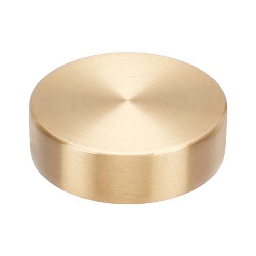 PH PandaHall Runder Block Briefbeschwerer Chinesischer Kalligraphie Briefbeschwerer Messing Goldener Papierbeschwerer Hält Papier Flach Für Den Schreibtisch Zuhause Büro Frühlingsfest 5x1.5cm